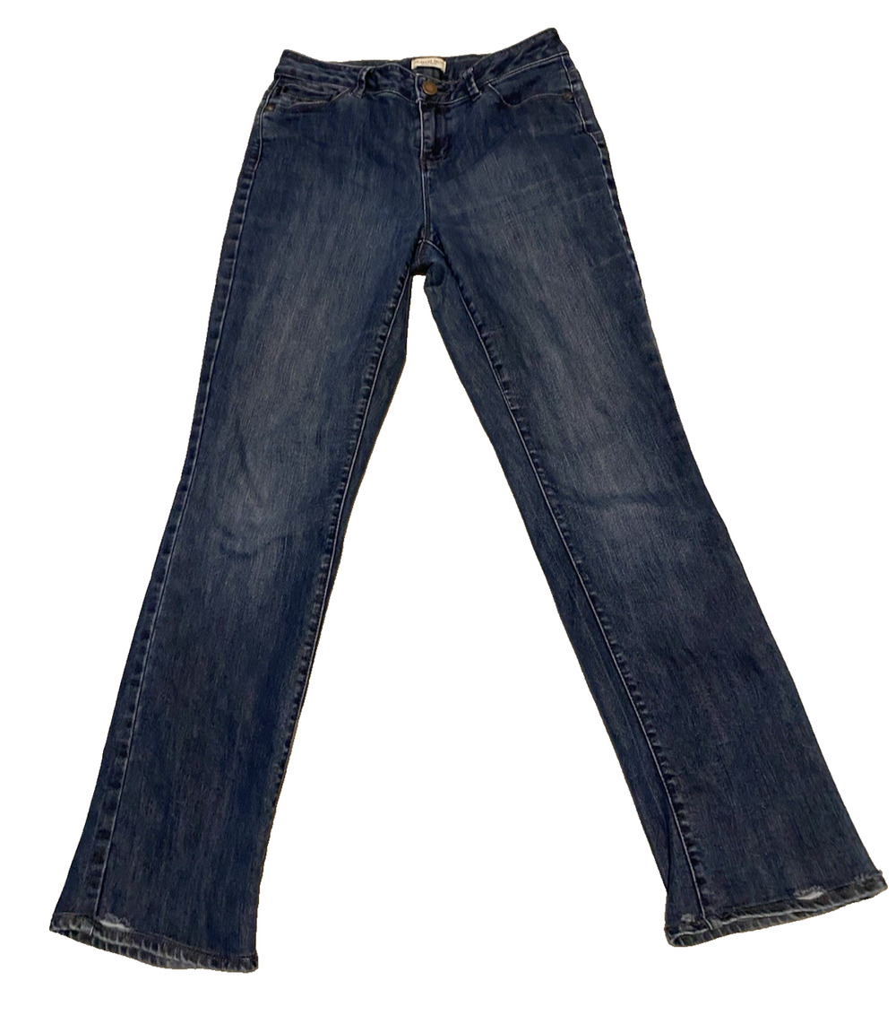 Coldwater Creek Womens Jeans Size 6 Straight Leg 28x30 Dark Denim High Waist